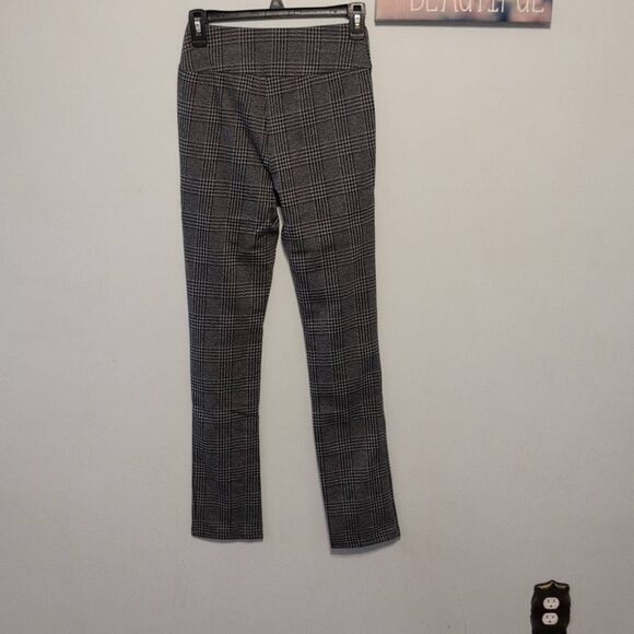 NWT Halara Flex High Waisted Houndstooth Plaid Skinny Work Pants Gray Plaid XS - Picture 9 of 10